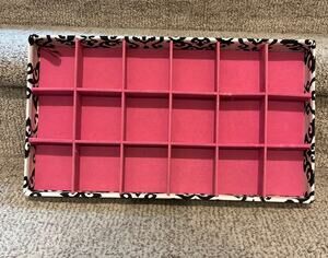 Enchante Accessories Jewelry tray - black white pink